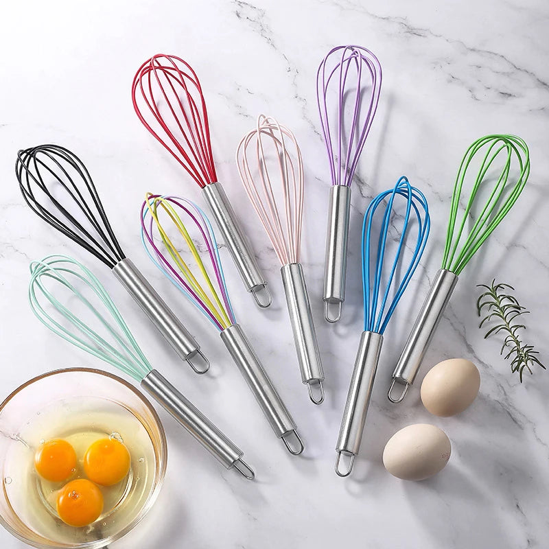 Stainless Steel Balloon Wire Silicone Whisk | Manual Egg Beater Mixer alternate view