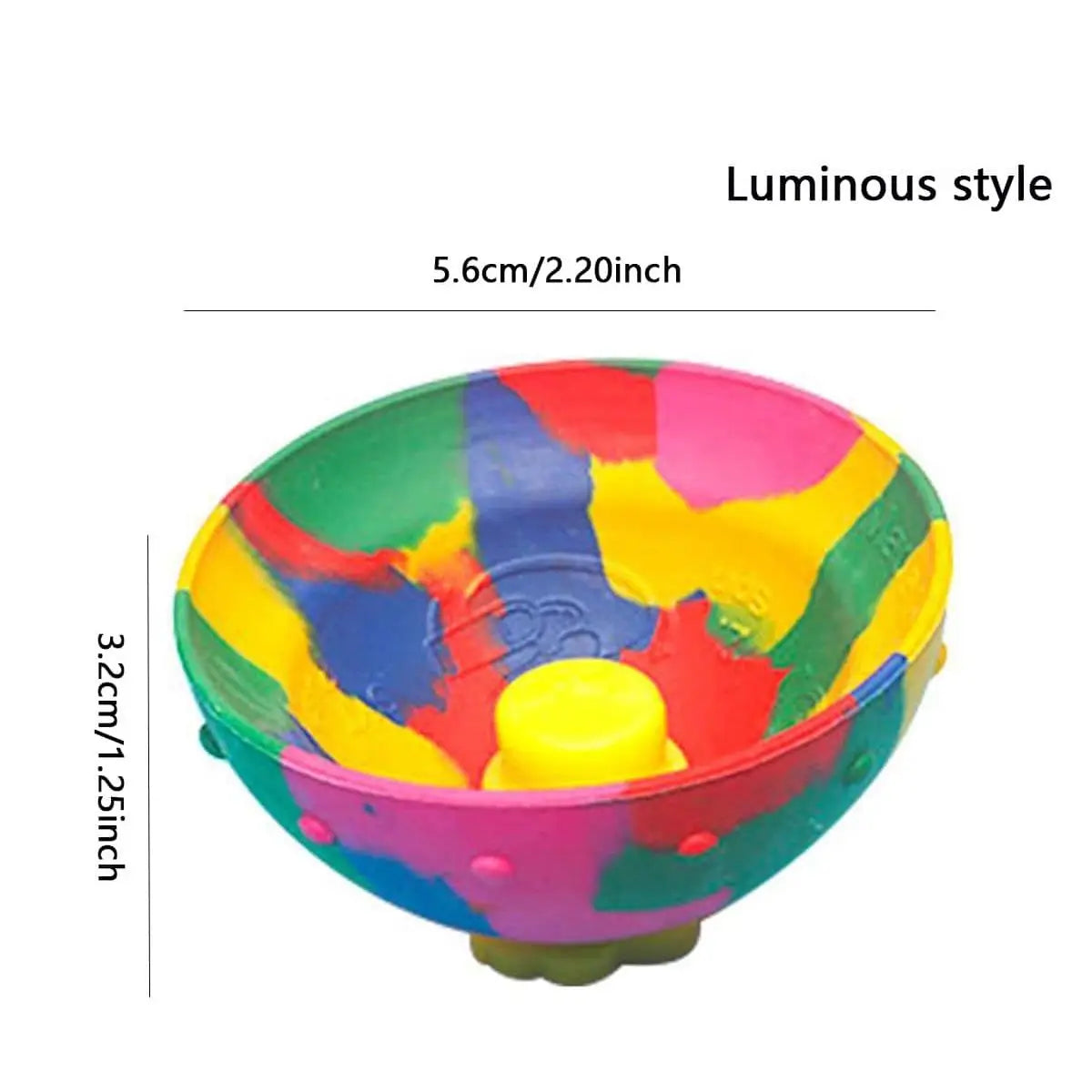 1PC-Novelty Camouflage Bounce Rubber Popping Bowls Children Toys Elastic Hip Hop Jump lifestyle view