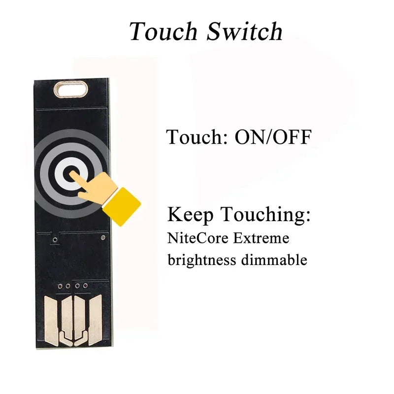 Mini USB Card Light | 6 LED Touch Dimming Keychain Night Light lifestyle view