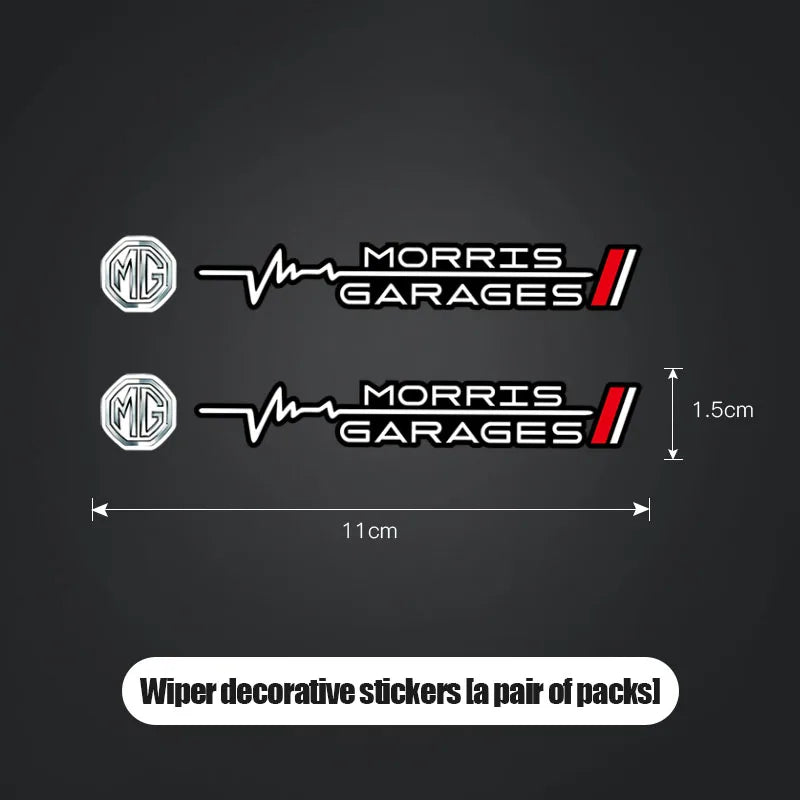 2Pcs Car Wiper Sticker Set | Waterproof PU Decals for MG Models alternate view