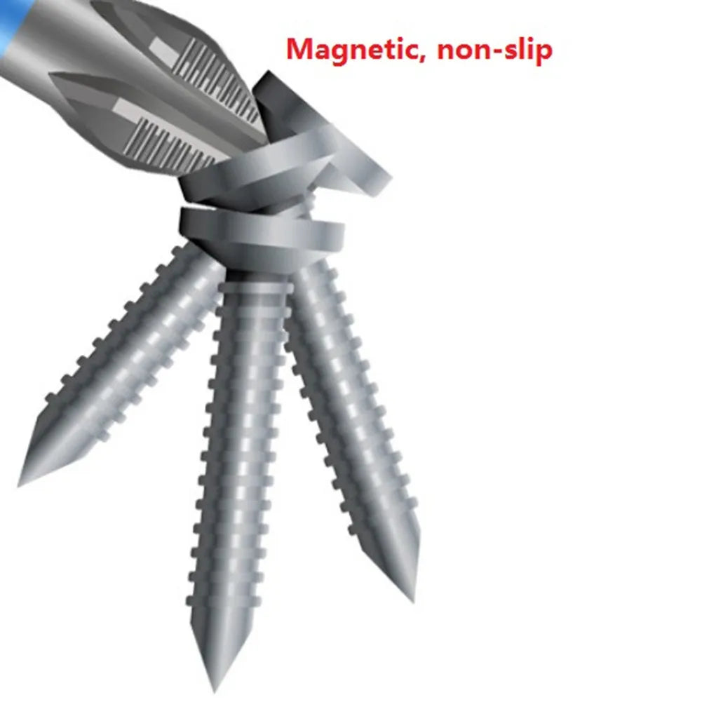 25mm Cross Bits Set | Hex Shanked Anti-Slip Magnetic Screwdriver Bits additional angle