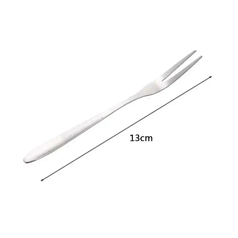 20 Piece Stainless Steel Snail Fork Set | Two Tine Fruit Dessert Fork for Parties alternate view