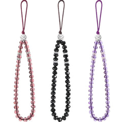 Crystal Beads Phone Charm Phone Lanyard Strap Hand Wrist Lanyard Strap Ladies Anti-Lo alternate view