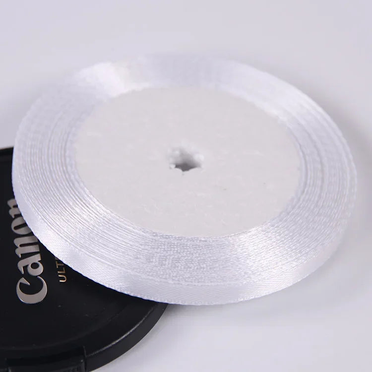 22 Meters/Roll 6mm Silk Satin Ribbons Christmas Halloween Birthday Party Gift Wrapp additional angle