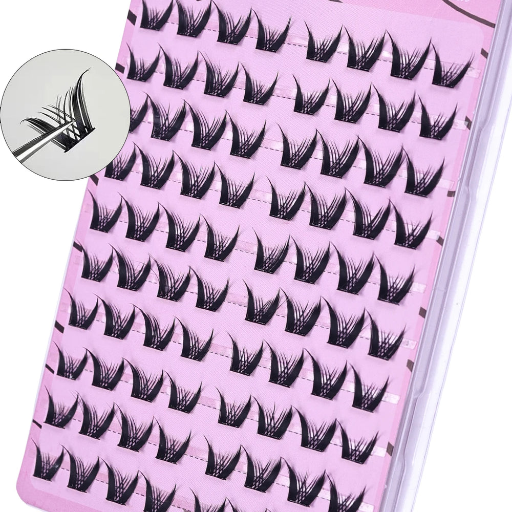 Self Adhesive Glue-free lash Clusters Fake Eyelashes Segmented Home DIY Individual Ha alternate view