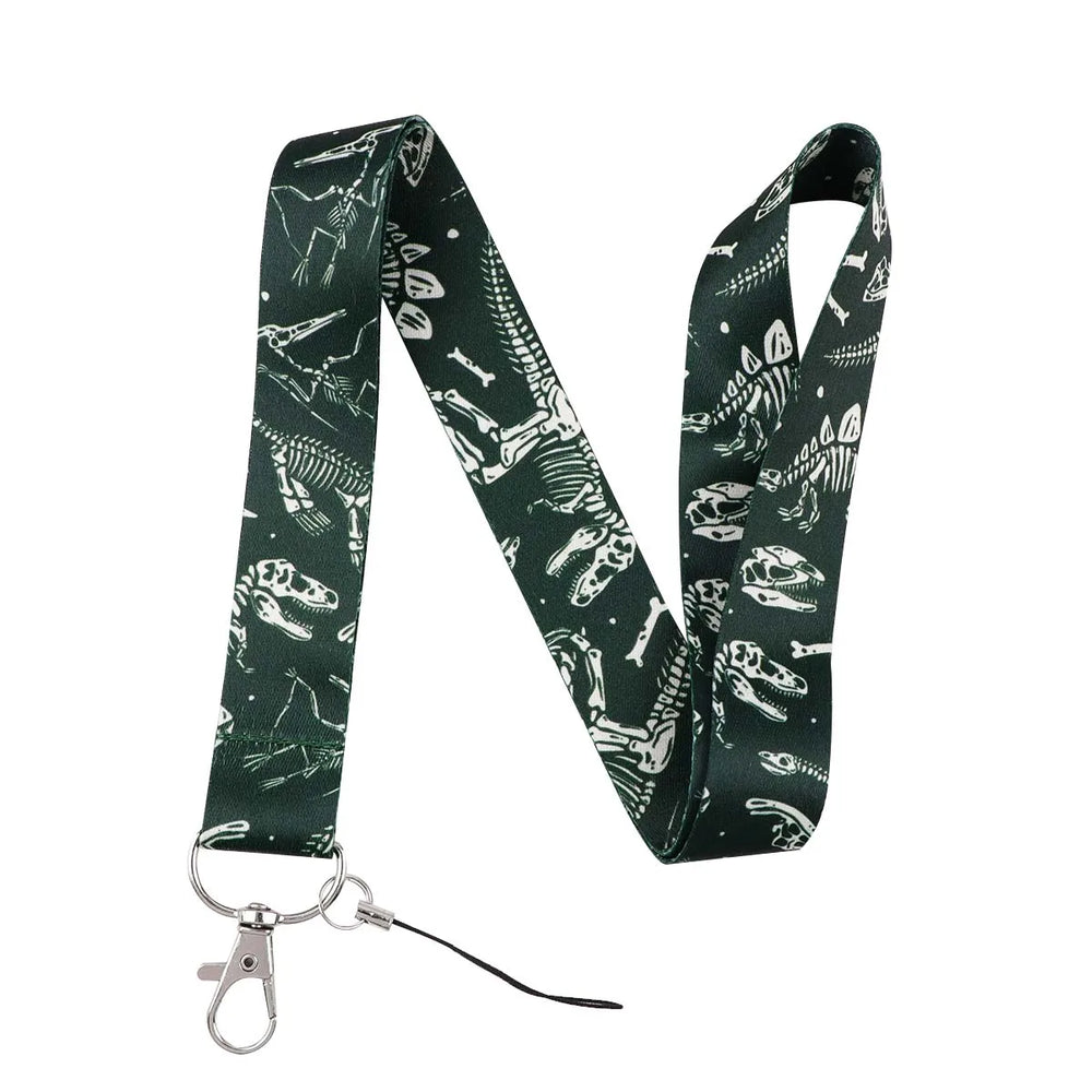 Cartoon Dinosaur Lanyards for Keys Phone Straps ID Card USB Badge Holder Keychain Key close-up view