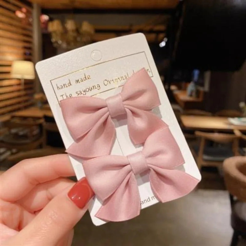 2Pcs Bow for Hair for Girls Sweet Ribbon Hair Barrette Hairpins for Baby Hair XKBJ12
