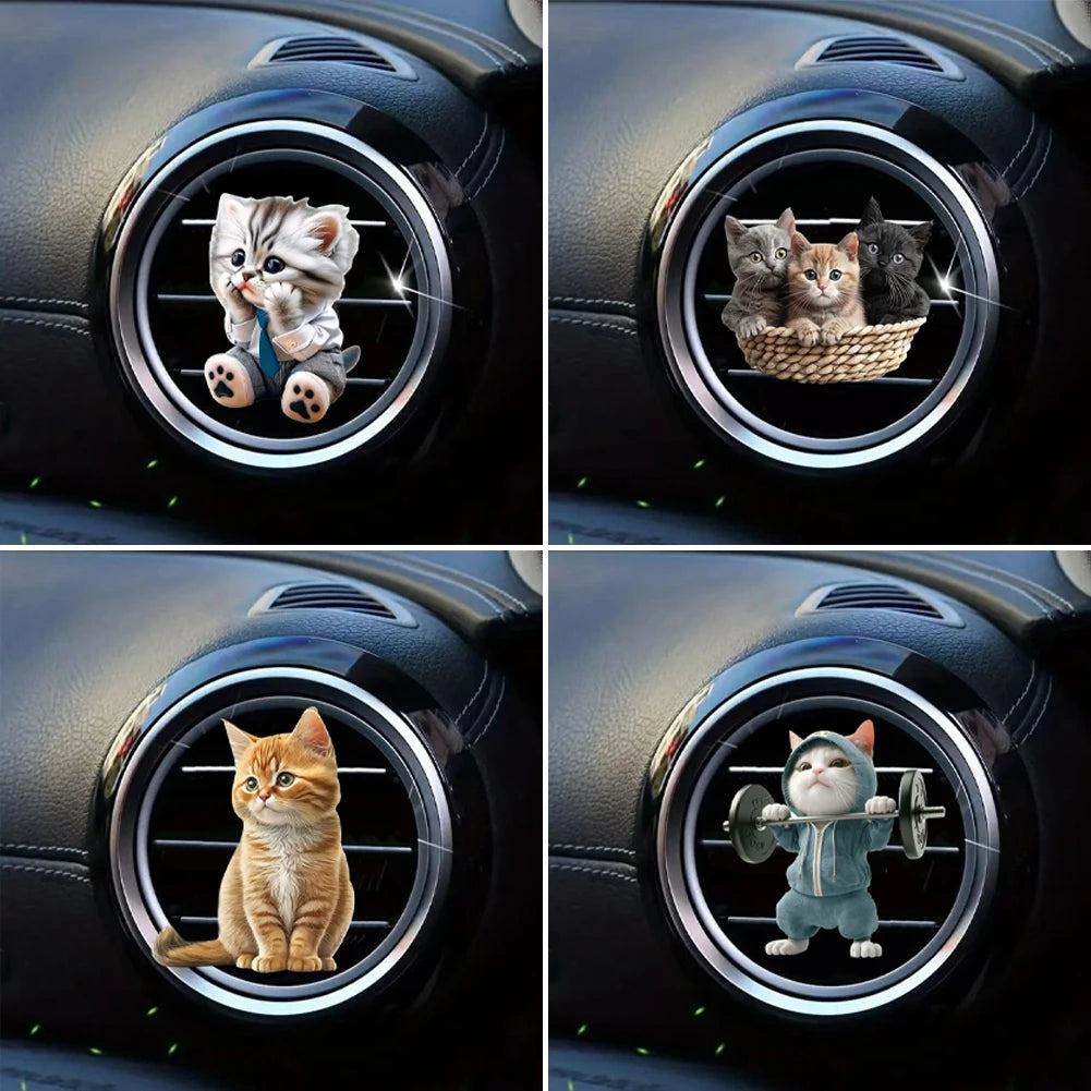 Car Cat Air Freshener Diffuser Car Air Outlet Perfume Clips Air Outlet Aroma Diffus additional angle