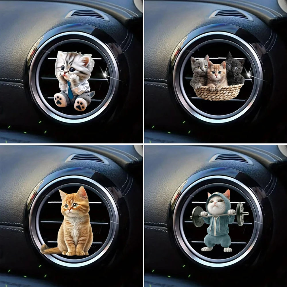 Car Cat Air Freshener Diffuser Car Air Outlet Perfume Clips Air Outlet Aroma Diffus additional angle