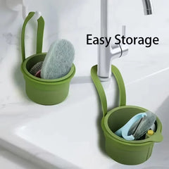 2 IN 1 Faucet Hanging Sink Drain Basket Detachable Bottom Cover Food Residue Filter Rack detail view