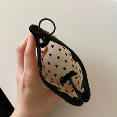 Women Black Mesh Coin Wallet Purse | Small Transparent Organizer Pouch detail view