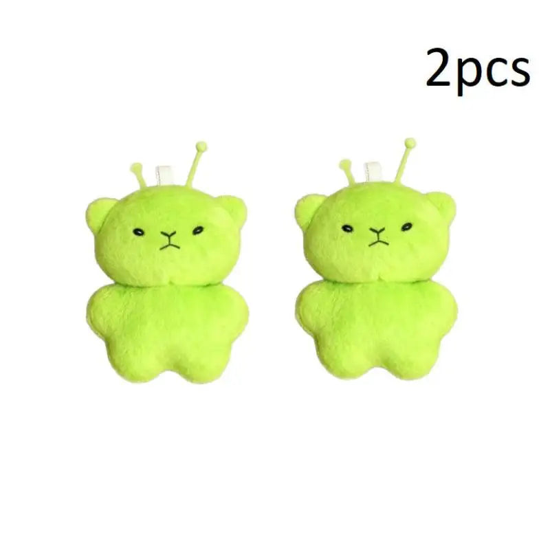 【Peace】Alien Cat Plush Toy Cartoon Stuffed Animal Keychain Accessories Creative Ugly Cut detail view