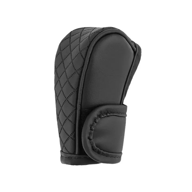 Universal PU Leather Car Shift Handle Cover, Non-slip Wear Resistant Auto Gear Knob S lifestyle view