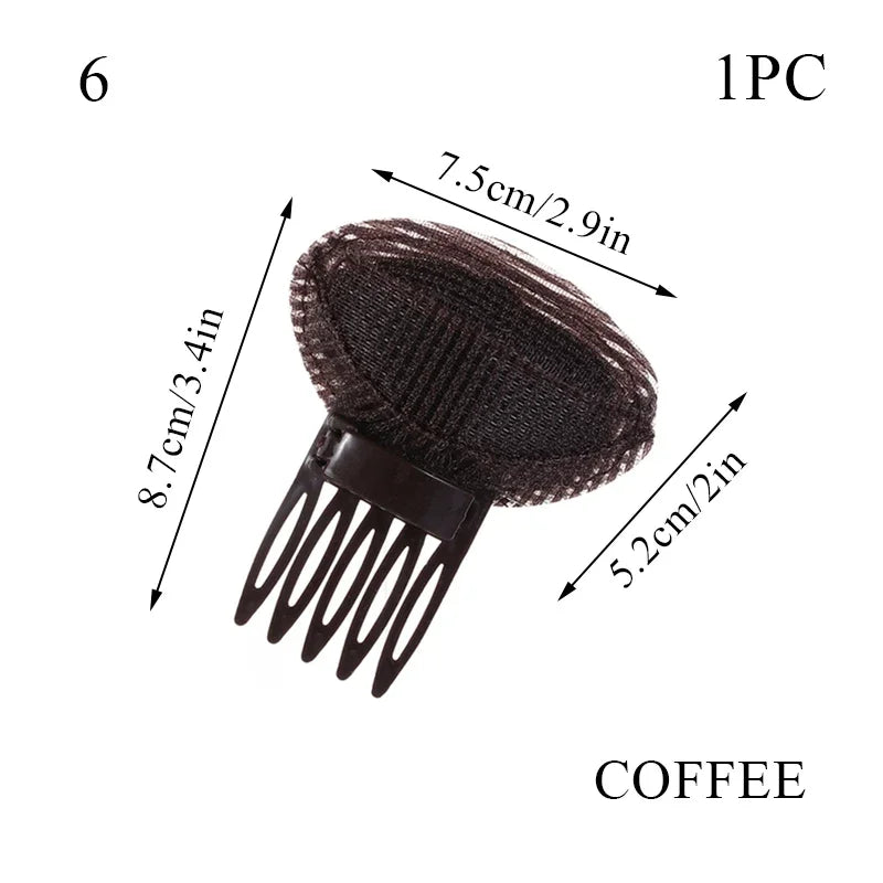 Hair Head Puff Cushion Invisible Fluffy Hair Clip Pad Sponge Pins Bun Bump Volume Hair Base Women Girls Hair Style Accessories