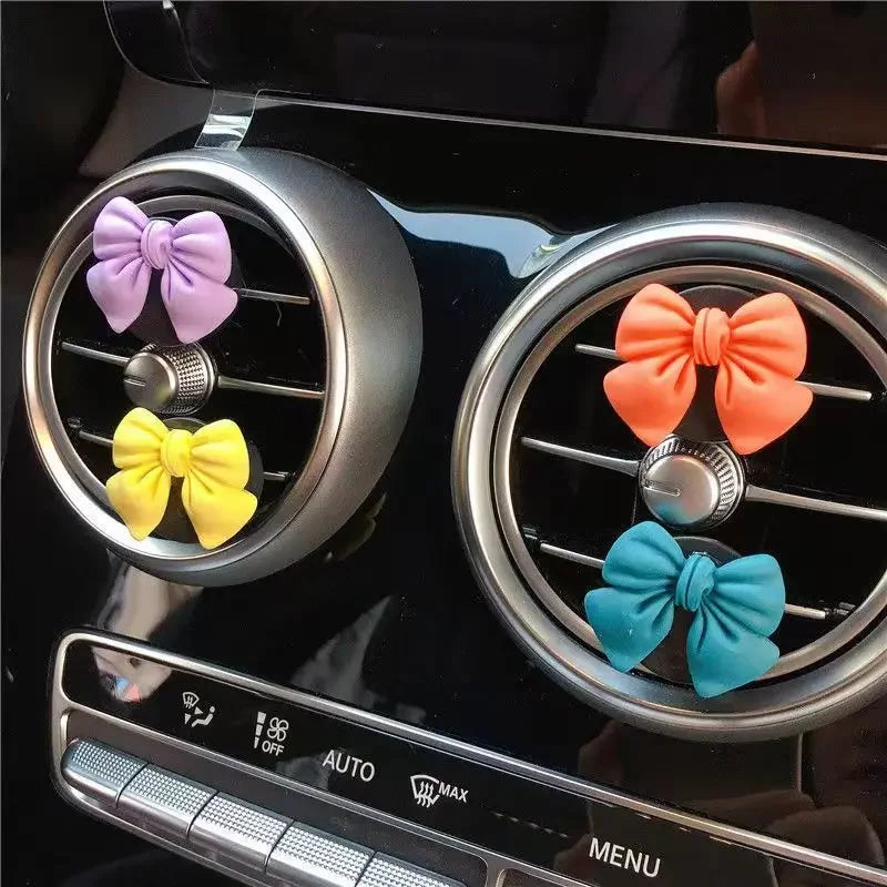Car Air Freshener Bow-Knot Solid Fragrance close-up view