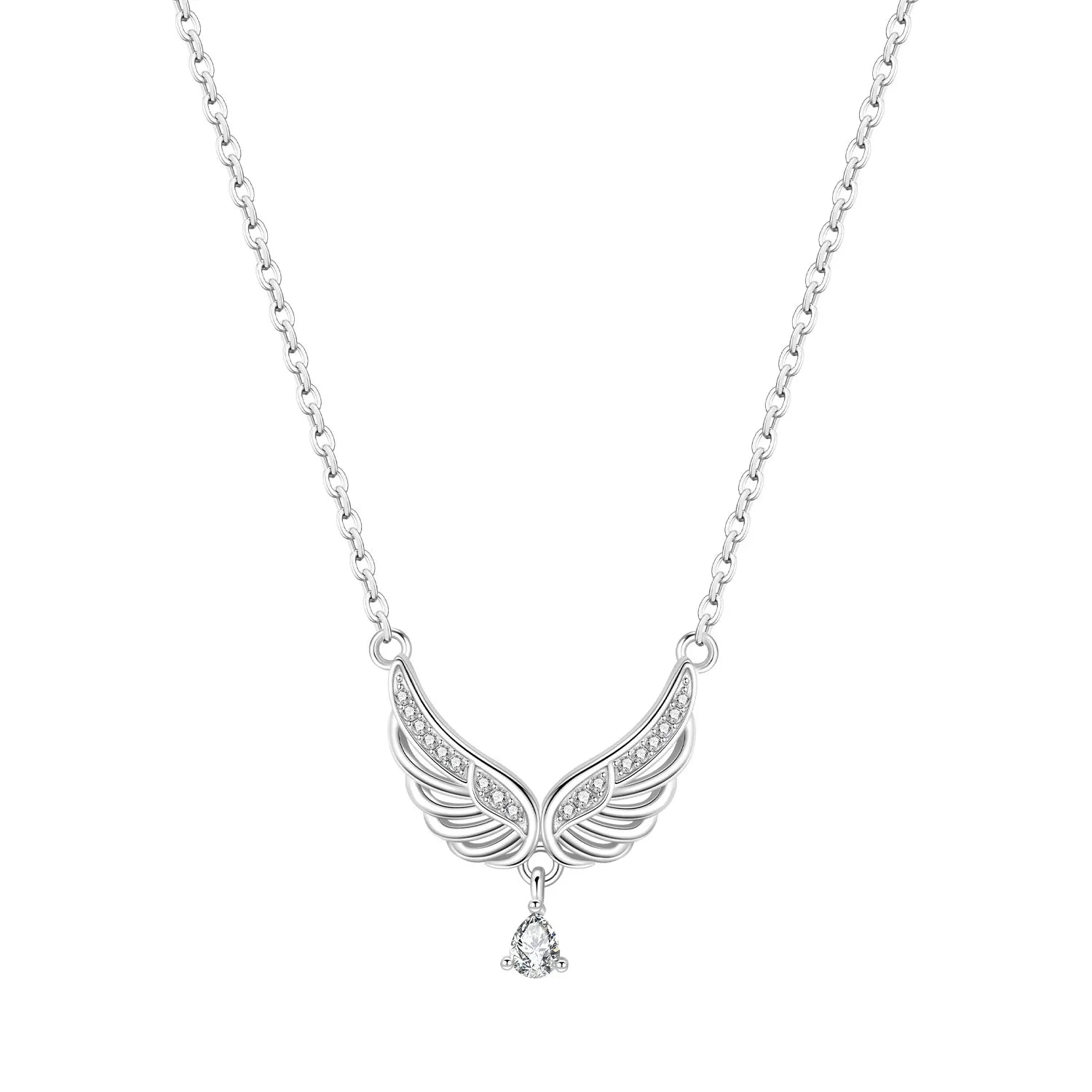 Romantic Pink Crown Heart Pendant Necklace Genuine 925 Sterling Silver Elegant Fine Jewe detail view