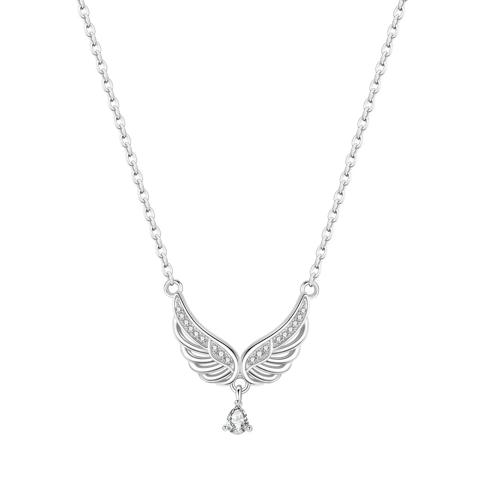 Romantic Pink Crown Heart Pendant Necklace Genuine 925 Sterling Silver Elegant Fine Jewe detail view