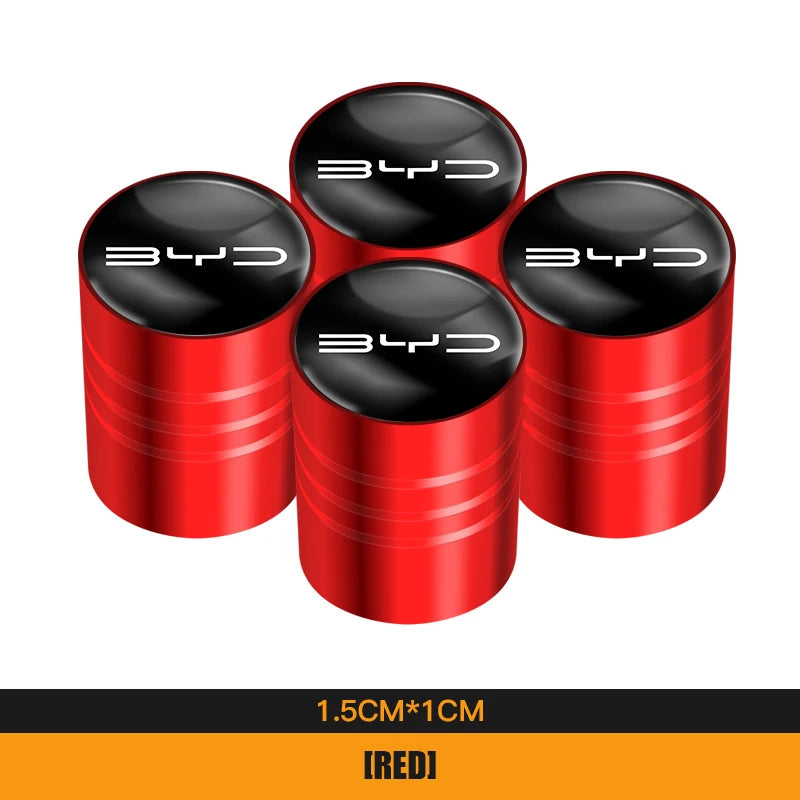 4Pcs Car Wheel Tire Valves Caps Waterproof Dustproof Cover For BYD Atto 3 Yuan Plus Han detail view