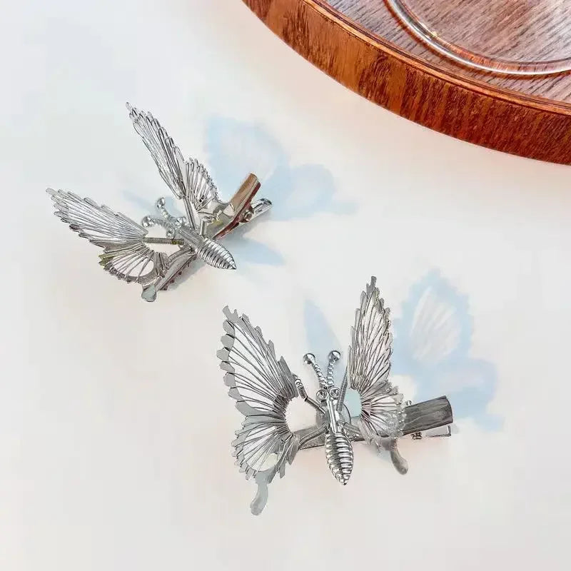 1/2pcs Butterfly Hairpin Vintage Elegant Tassel Hair Clip Moving Butterfly Bangs Side Clip Trembling Butterfly Hairpin Headdress