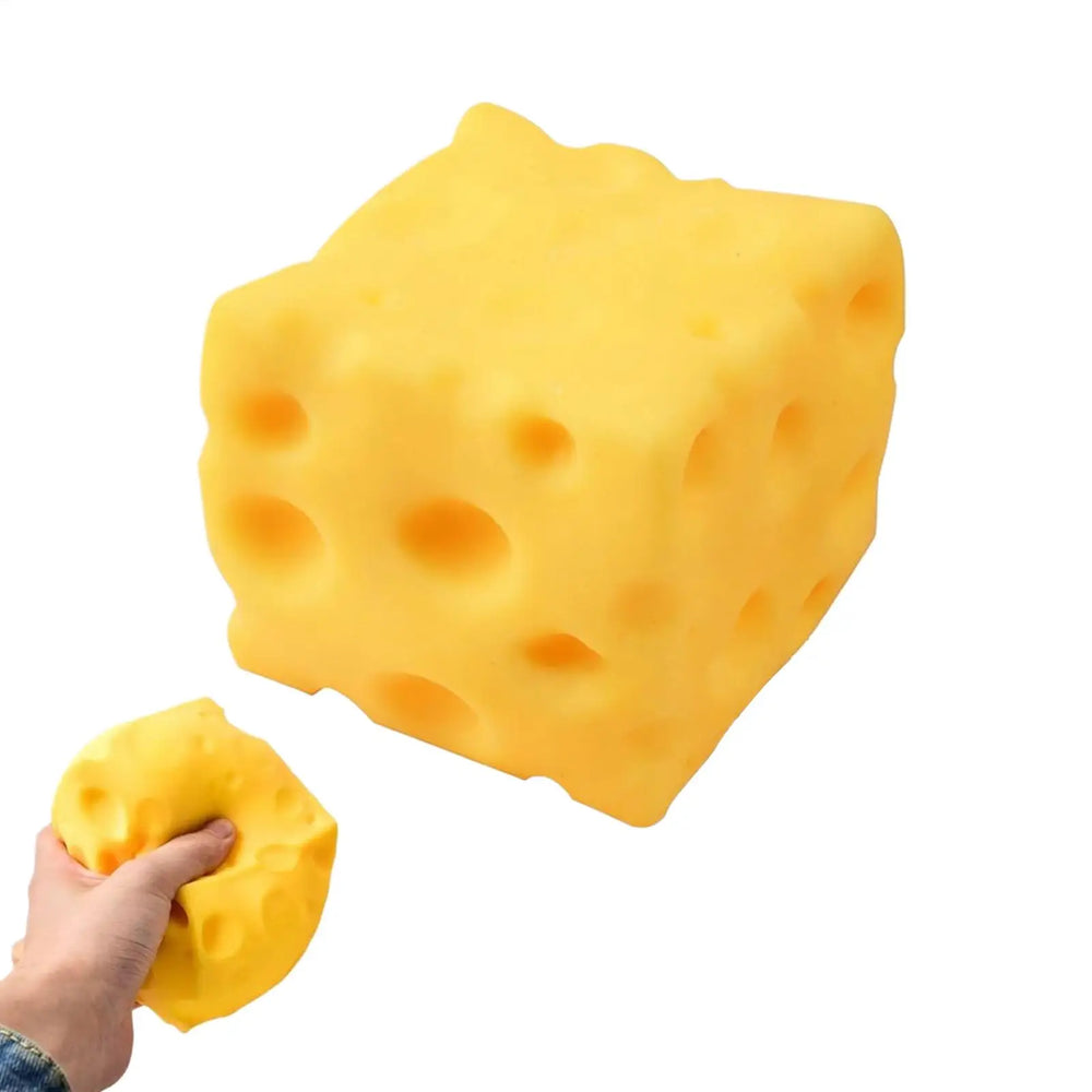 Squishy Cheese Cube Fidget Toy | Slow Rebound Stress Relief Sensory Toy alternate view