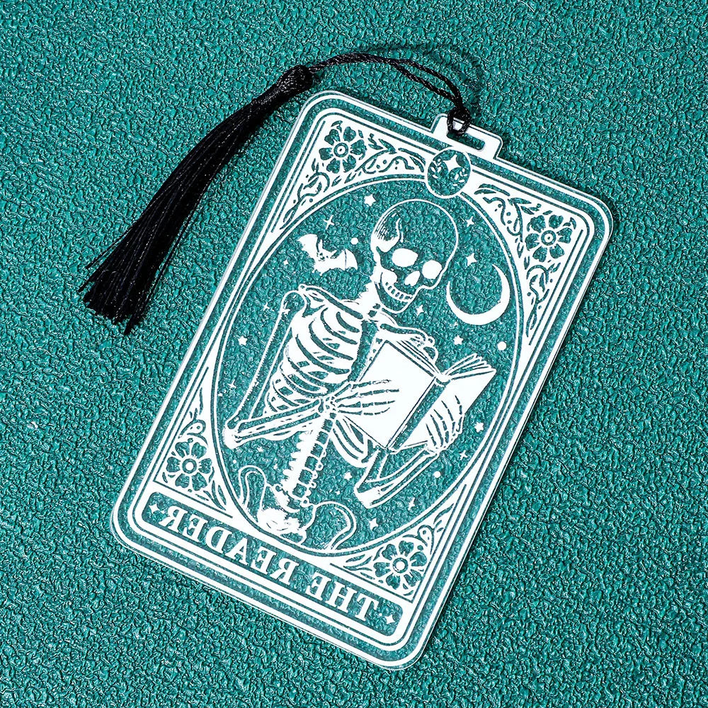 1pc Gothic-Style Acrylic Reading Bookmark, Suitable for Both Men and Women, Persona additional angle