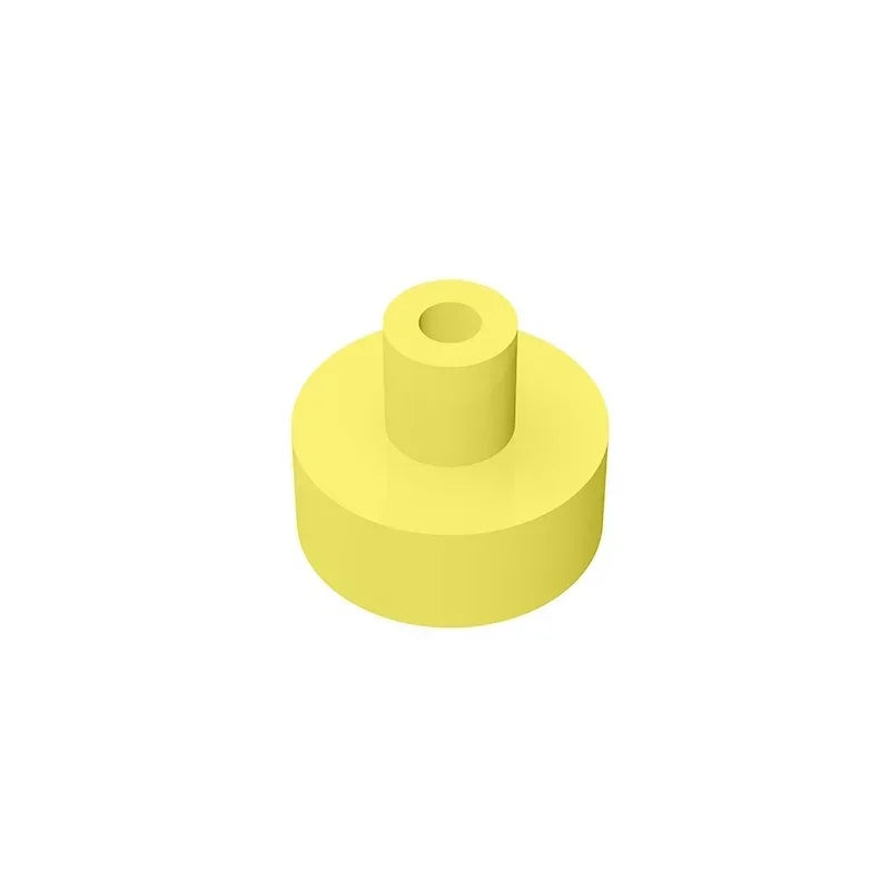 Gobricks Tile Round 1x1 with Bar and Pin Holder | Compatible Building Block additional angle