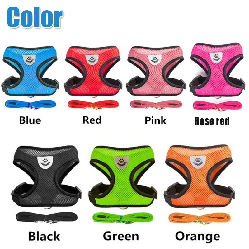 Breathable Mesh Cat Harness and Leash Set | Reflective Soft Vest for Small Cats and D alternate view