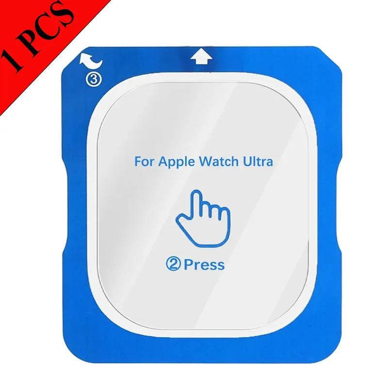 Tempered Glass Film Quick Pasting For Apple Watch Ultra 3/2/1 49mm Easy to Install Screen Glass Protective Film Ultra 3-2-1 49mm
