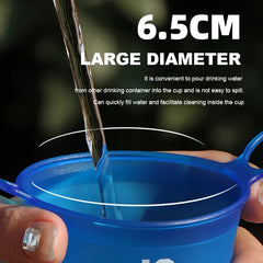 WRELS 200ml Sports Water Bottle Folding Portable Drinking Mugs BPA Free Soft Water Cup close-up view