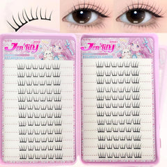 K-pop 2.0 Style Self-Adhesive False Eyelashes Easy Wear No Glue Trendy Daily/Party Eye Makeup Accessory
