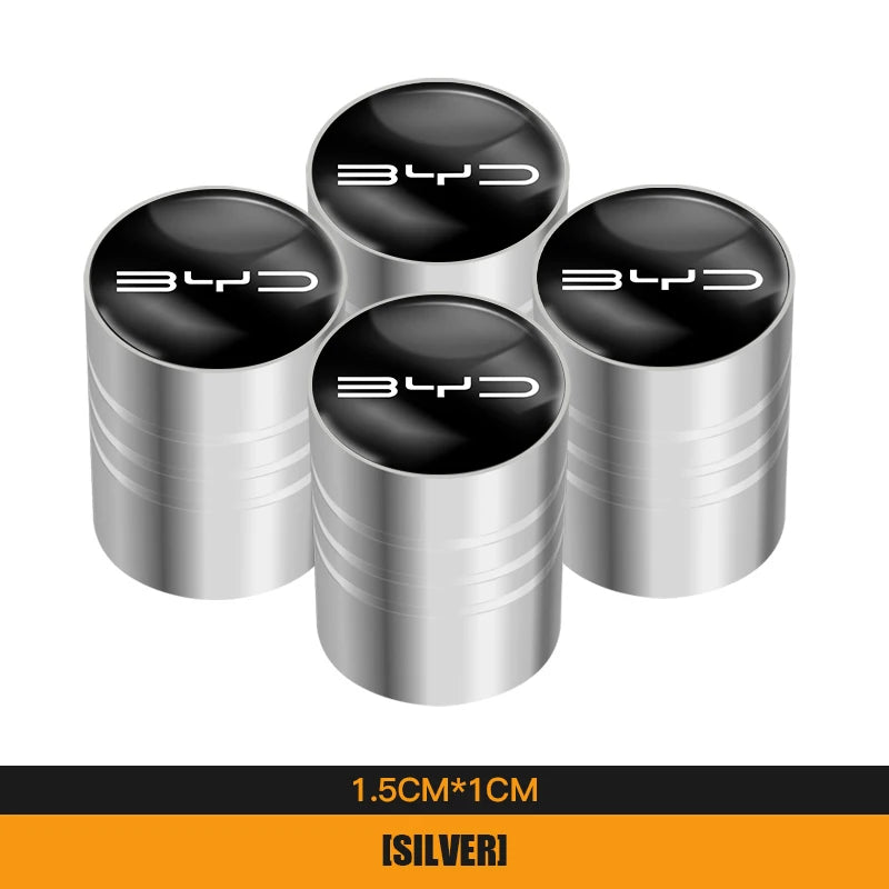 4Pcs Car Wheel Tire Valves Caps Waterproof Dustproof Cover For BYD Atto 3 Yuan Plus H alternate view