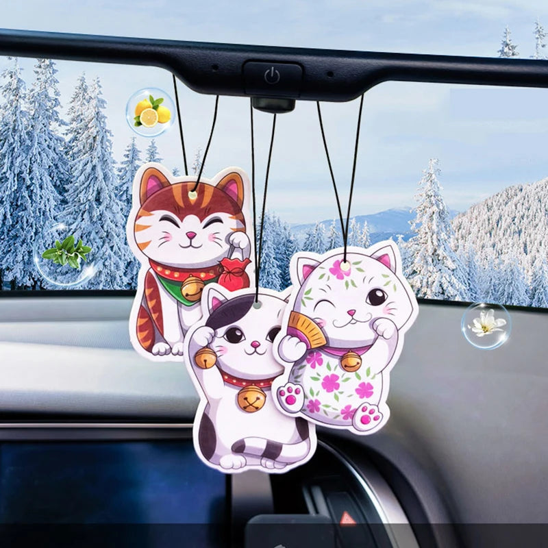 Car Air Freshener 6Pcs Natural Scented Aromatherapy Tablets close-up view