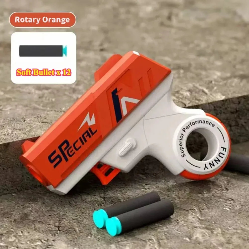 Mini Shell Soft Bullet Launcher Toy Gun | Manual Loading Stress Relief Toy for Outd additional angle