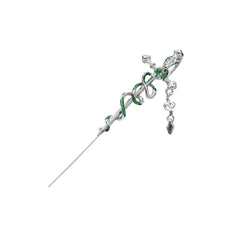 1PCS Black and White Iced Serpentine Piercing Ear Needle New Gothic Style Men's and Wome detail view