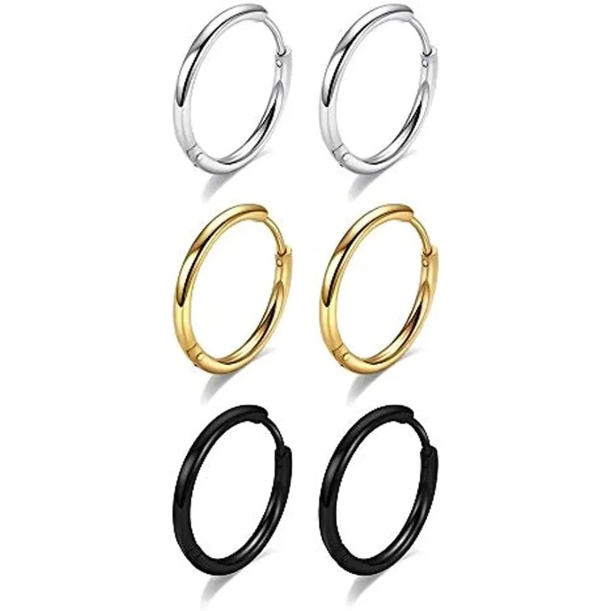 316L Stainless Steel Huggie Hoop Earrings | Hypoallergenic Cartilage Piercing Jewelry for Men and Wo