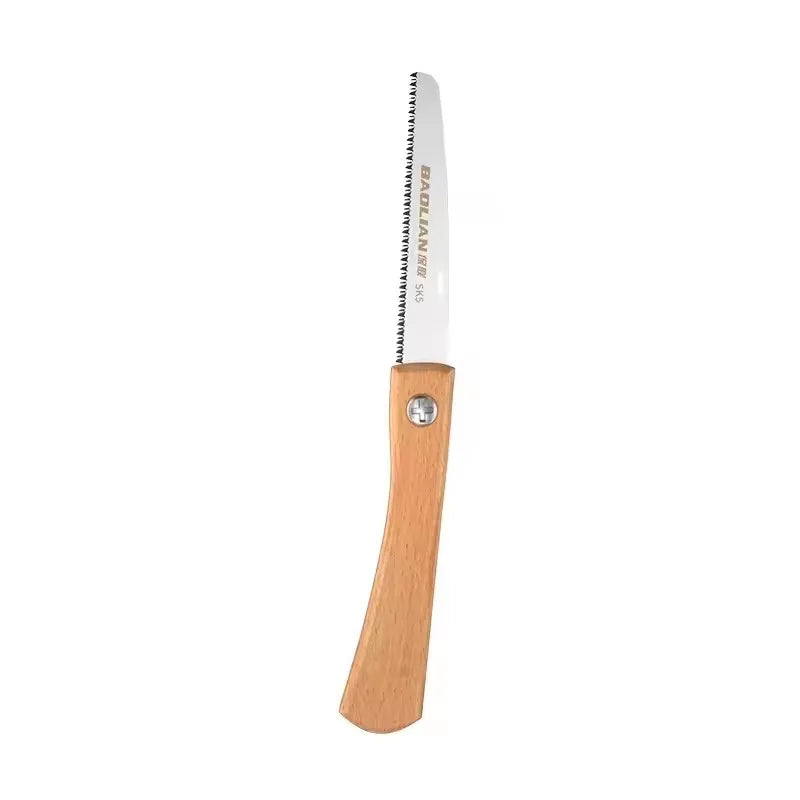Folding Mini Hand Saw | Non-slip Wooden Handle Pull Type Saw for Flush Cut Woodwork additional angle