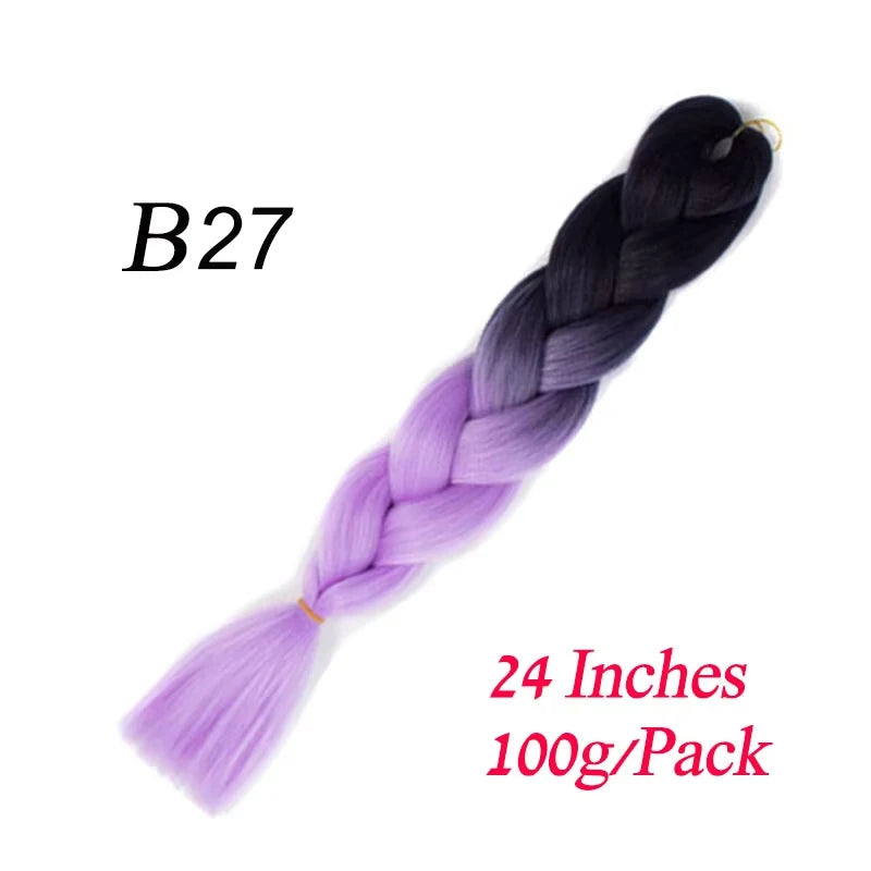 Lihui Pre Stretched Jumbo Braid Hair Extensions 24 inch | Kanekalon Synthetic Hair for African Braids