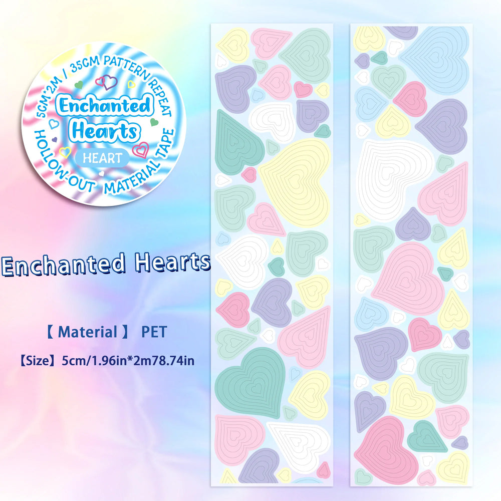 Colorful Star and Heart Die-Cut Stickers | Multi-Layer Hollow Decorative Journal Sticker detail view