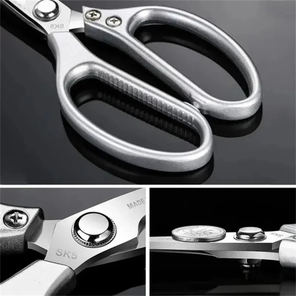 Stainless Steel Kitchen Scissors for Cutting Chicken Bones | Heavy Duty Poultry Shears detail view