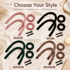 6Pcs Heatless Curling Rod Set No Heat Hair Curler Overnight Wave Maker Scrunchies Hai alternate view