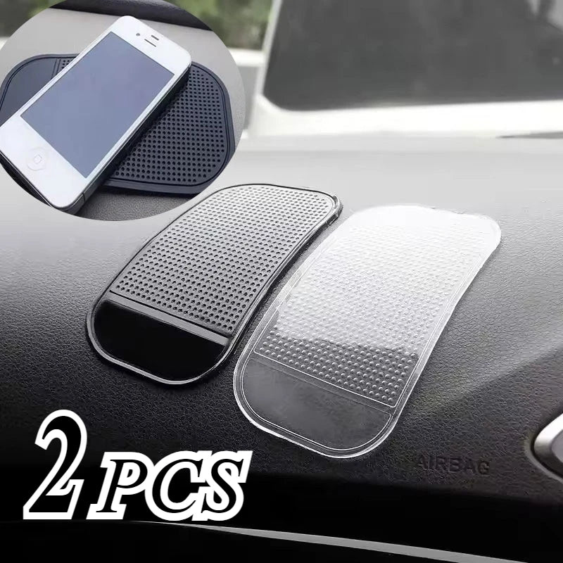 2PCS Car Dashboard Anti-slip Mat Cell Phone Anti-slip Silicone Mat Universal Car Sticky Pad Car Gadgets Interior Accessories
