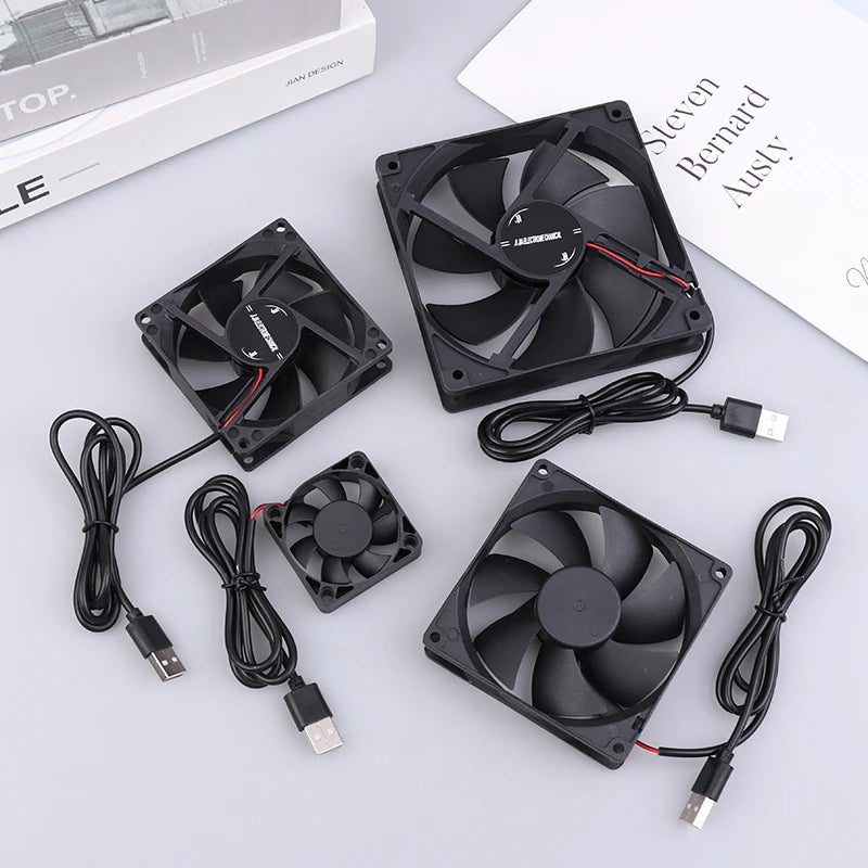 5V Brushless Cooling Fan USB Router Fan Computer Case TV Box Cooling Case 50mm 80mm 9 alternate view