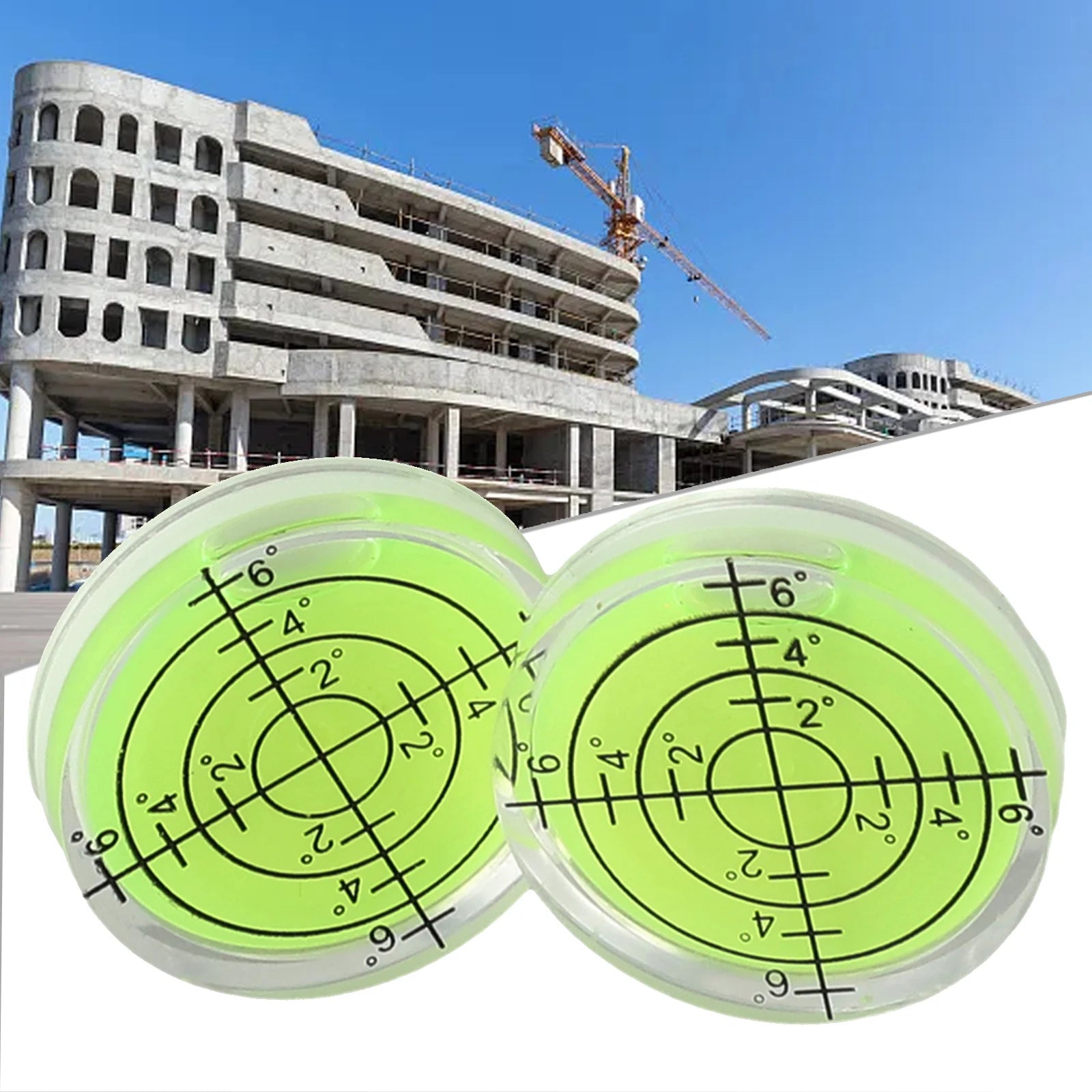 2pcs 32x7mm Mini Bubble Level | Horizontal Circular Level with Degree Scale for Preci lifestyle view