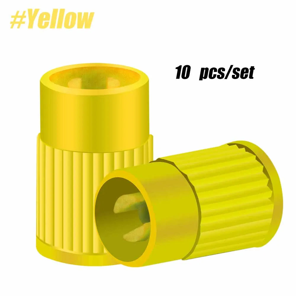 Plastic Tyre Valve Caps 10 Pack Universal Dust Covers for Cars Trucks Bikes alternate view