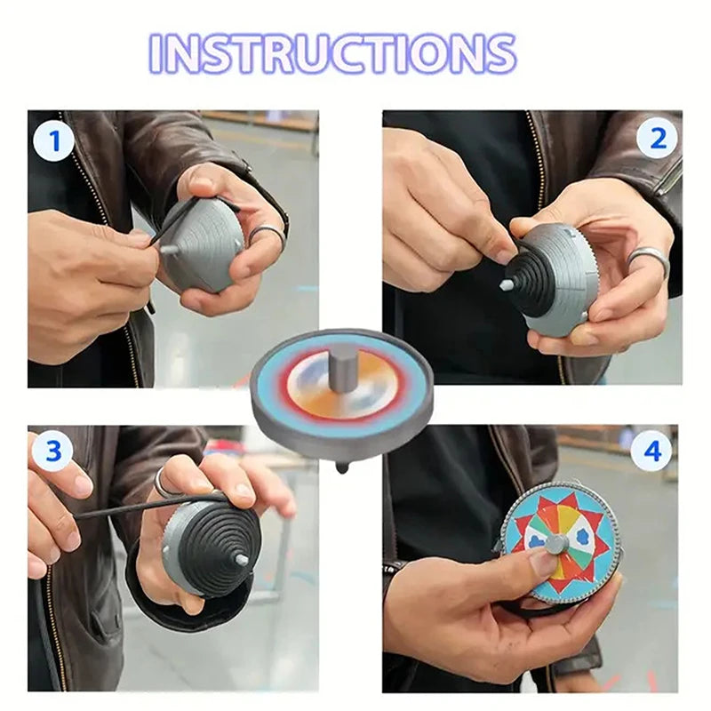 Korean Rotating Top Toy 3D Print Gyro Toys Interaction Game Gyroscope Relief Stress Ro close-up view