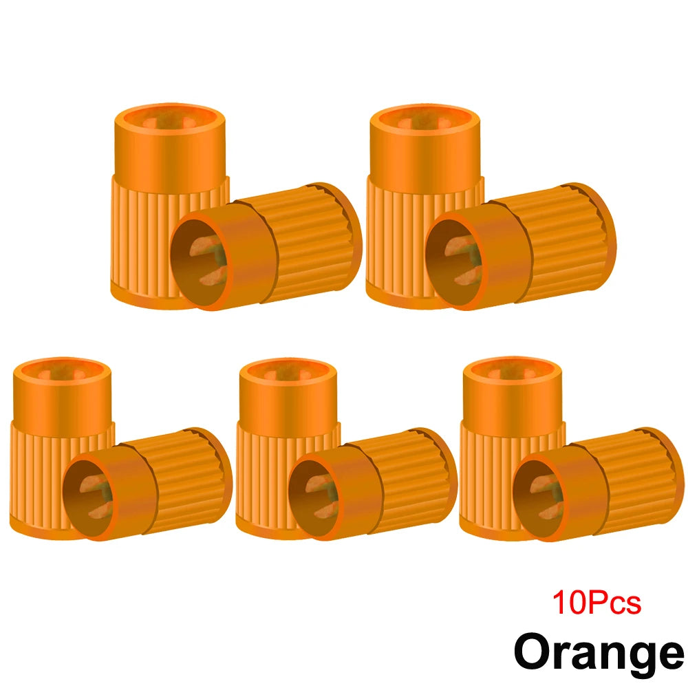 Plastic Tire Valve Caps Built-in Valve Core Remover Tool Universal Stem Covers for additional angle