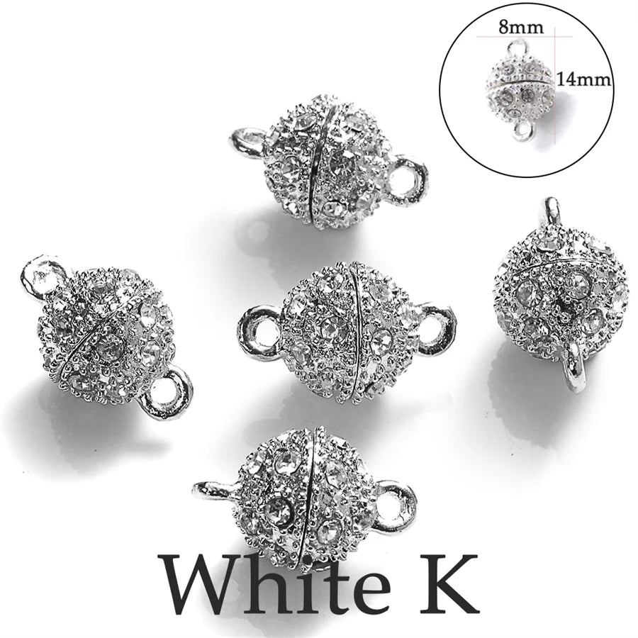 Heart Round Magnetic Clasps Set | DIY Jewelry Connector Charms detail view