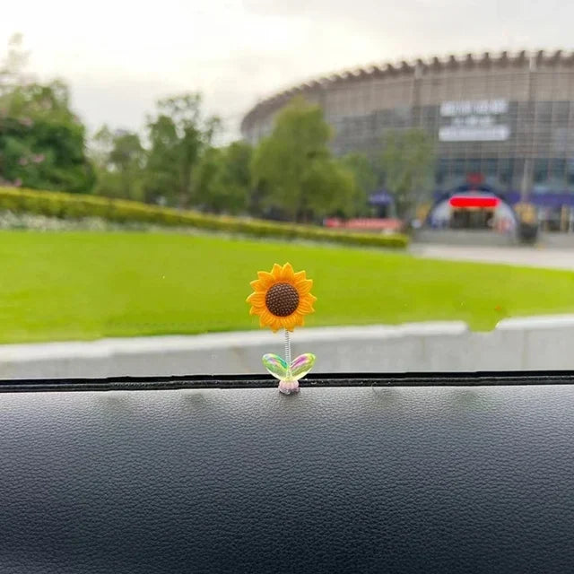 New 5 Pieces Car Dashboard Ornament Decoration Car Window Decoration Sunflower Design alternate view