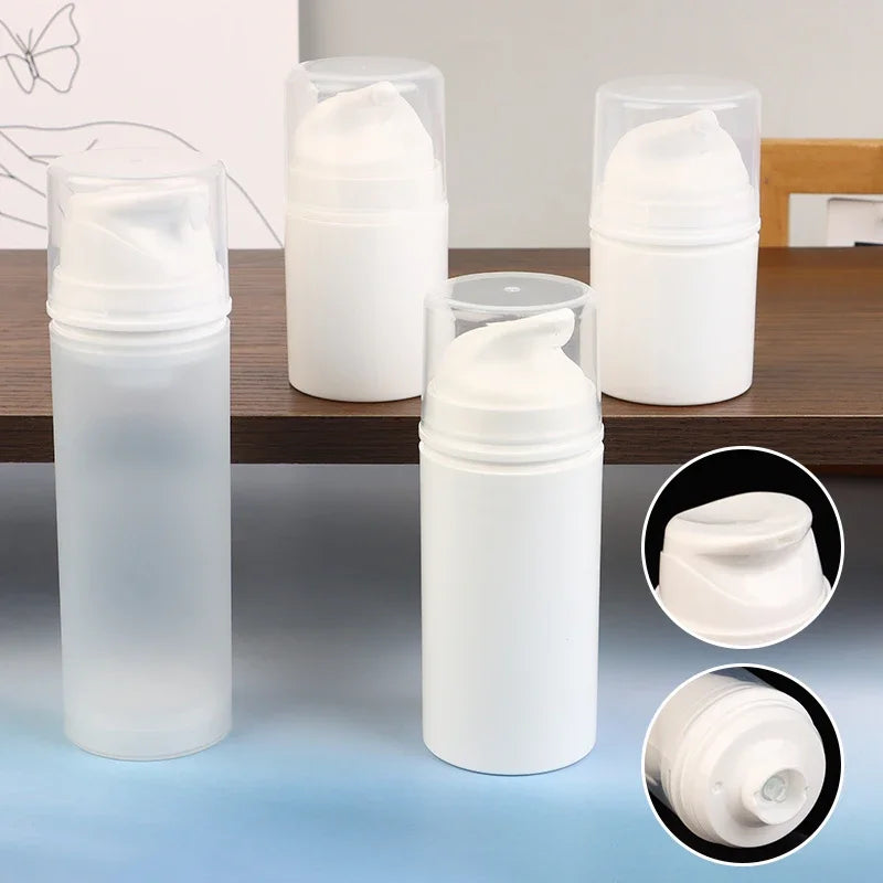 30/50/100/150ML Travel Pump Bottle Dispenser Empty Lotion Bottles Refillable Vacuum Co close-up view