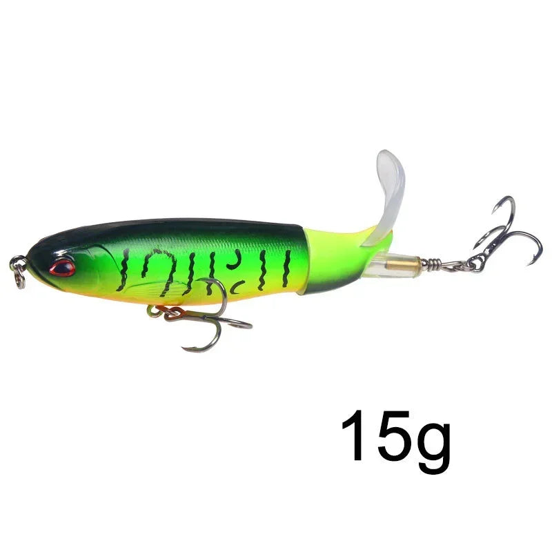 1 Pcs 10cm/14cm Topwater Fishing Lure Whopper Popper Artificial Bait Hard Plopper Sof lifestyle view
